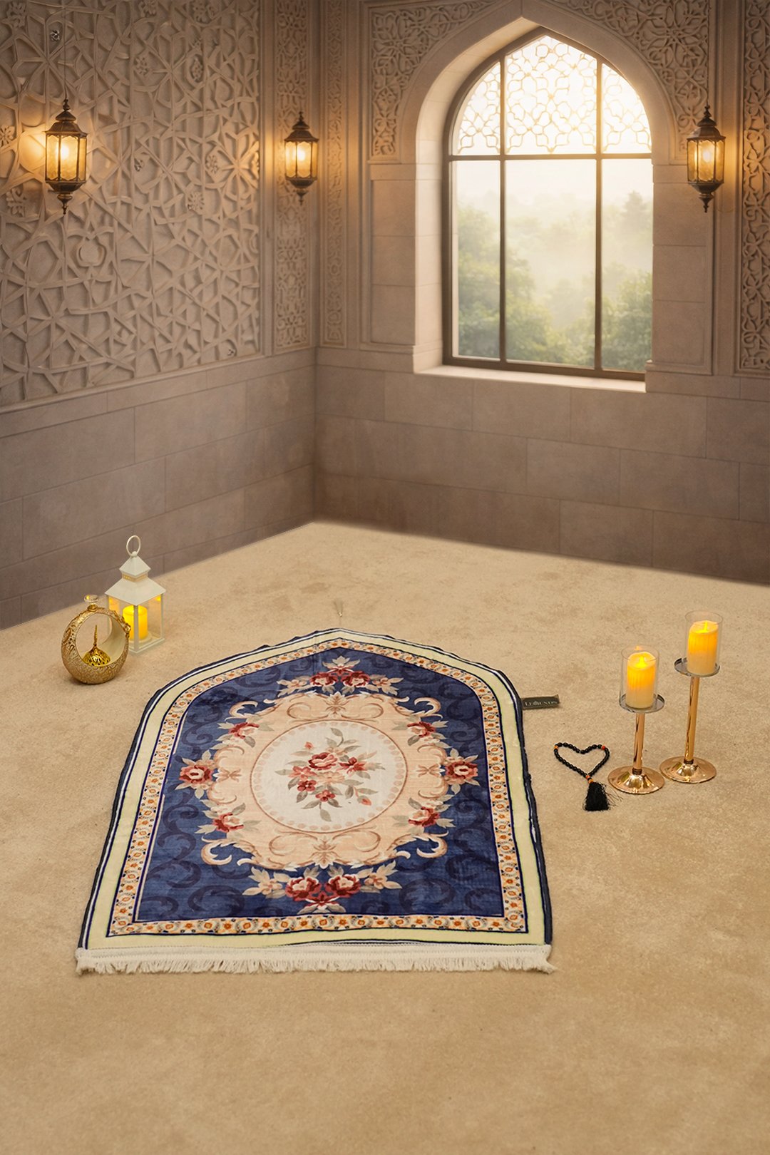 3D AL HARAM series gold Navy Blue